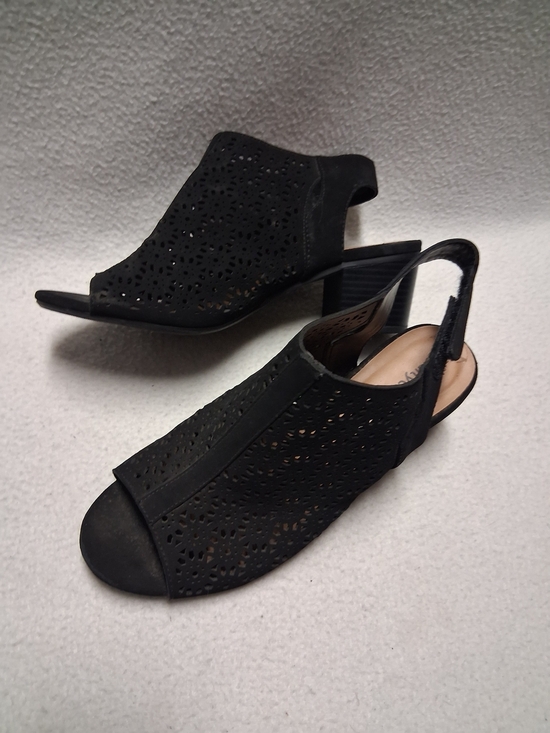 cityclassicfield Shoes - City Classic Field Women’s Black Perforated Slingback Heel Sandal